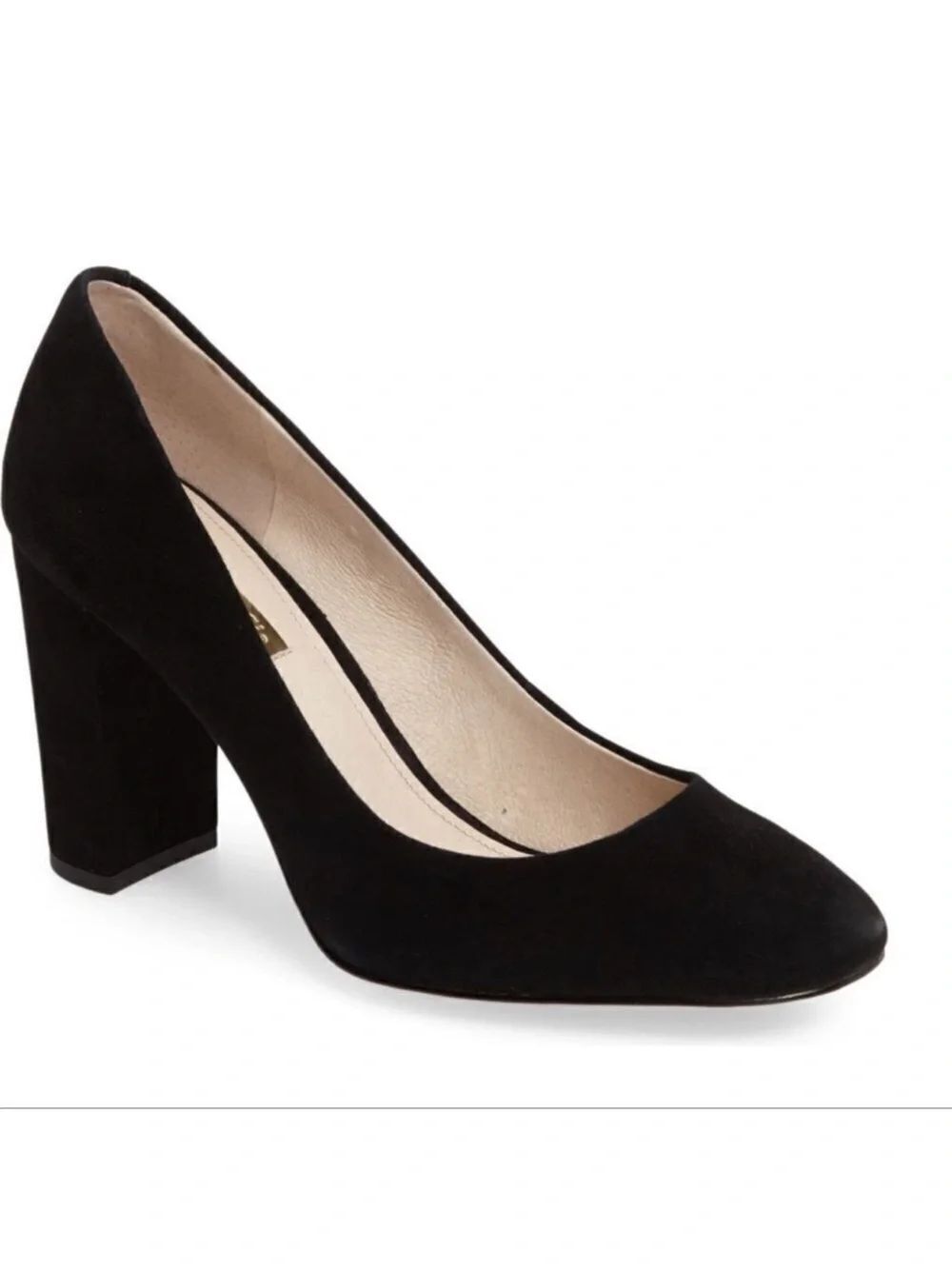 Louise et Cie 10M Black Suede Block Heel Shoes